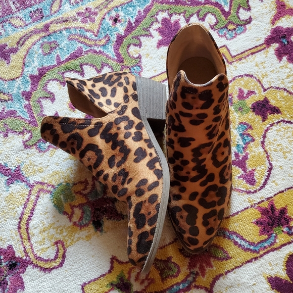 Shoes - Leopard Ankle Boots